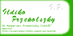ildiko przepolszky business card